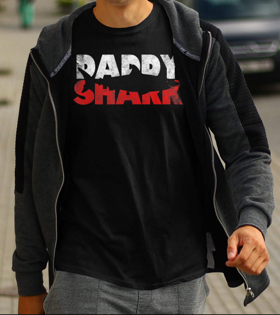 Daddy Shark From Wife Son Daughter Father's Day Family Matching T-Shirt