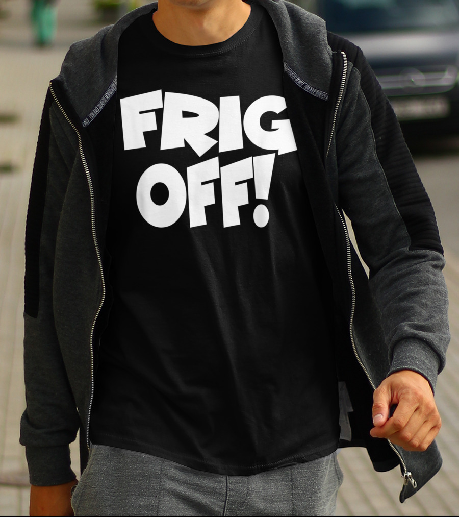 FRIG OFF Bold Block Typography T-Shirt
