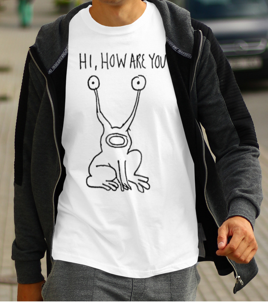 Hi How Are You Daniel Johnston Frog Drawing T-Shirt