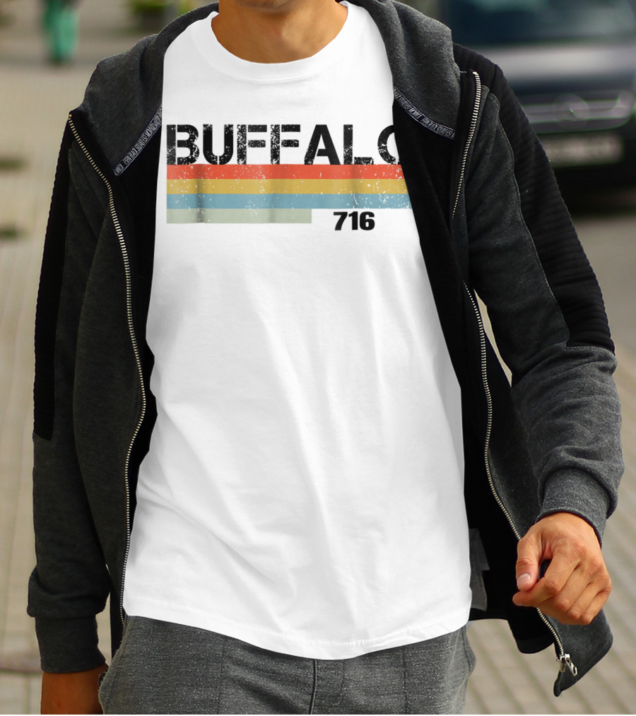 Buffalo 716 Vintage 1980s Striped T-Shirt