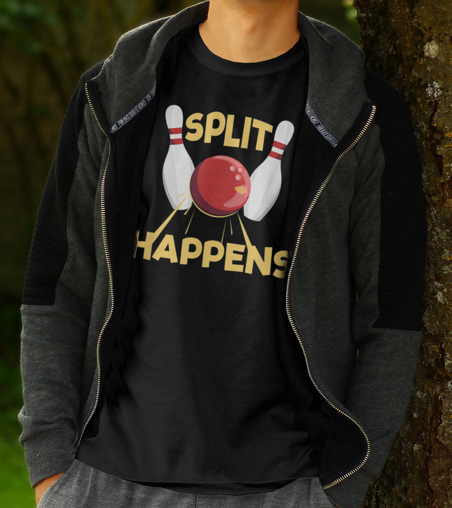 Split Happens Bowling Lovers And Players Pin T-Shirt