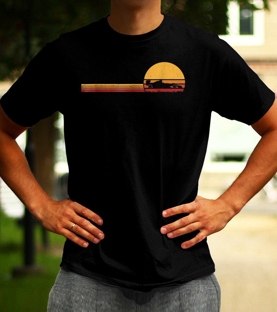 70s Vintage Formula Racing Retro Sunset T-Shirt