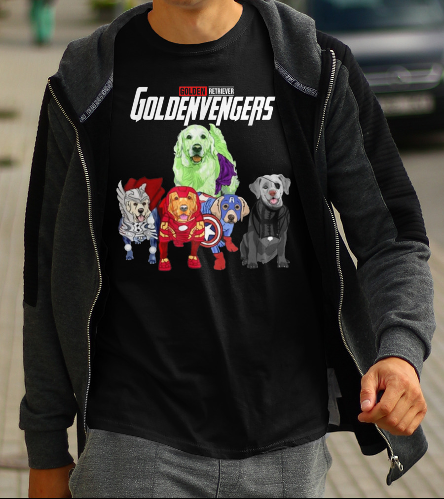 Goldenvengers Golden Retriever Avengers Dogs T-Shirt