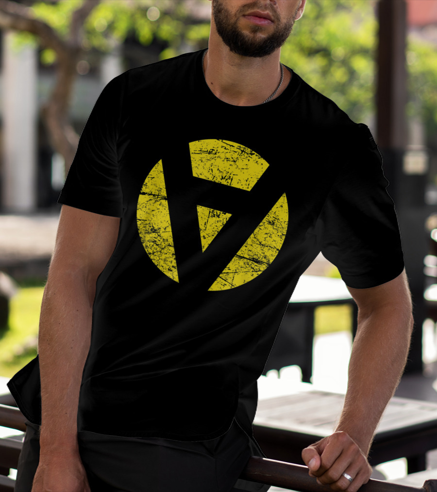 AnCap Libertarian Voluntarism Distressed Yellow T-Shirt