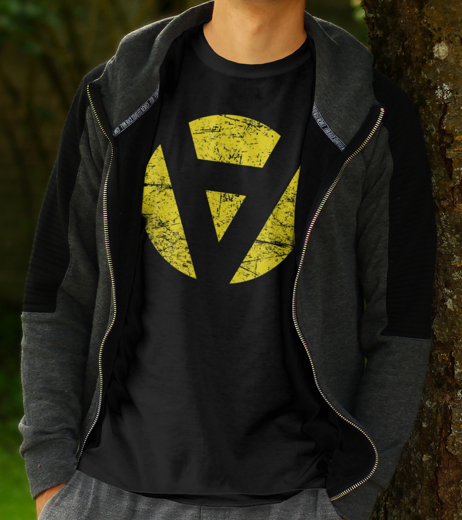 AnCap Libertarian Voluntarism Distressed Yellow T-Shirt