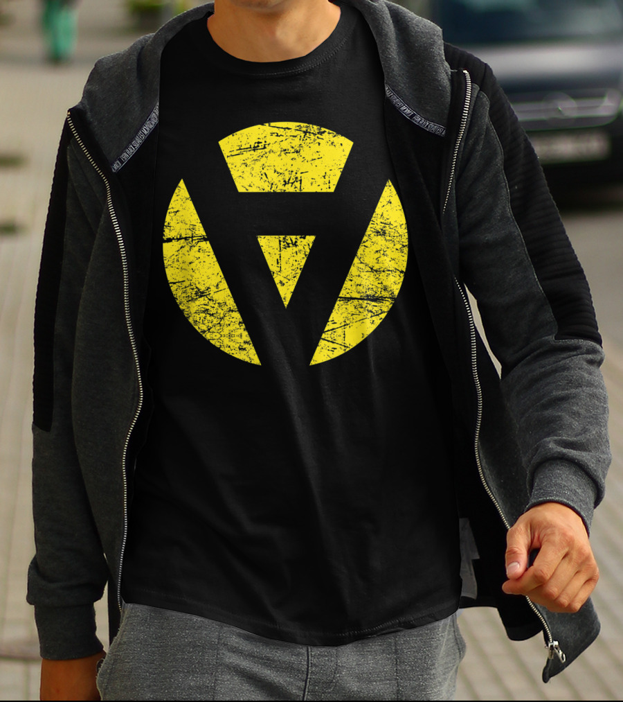 AnCap Libertarian Voluntarism Distressed Yellow T-Shirt