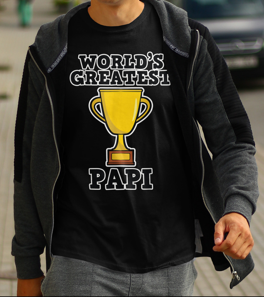 World's Greatest Papi Trophy T-Shirt