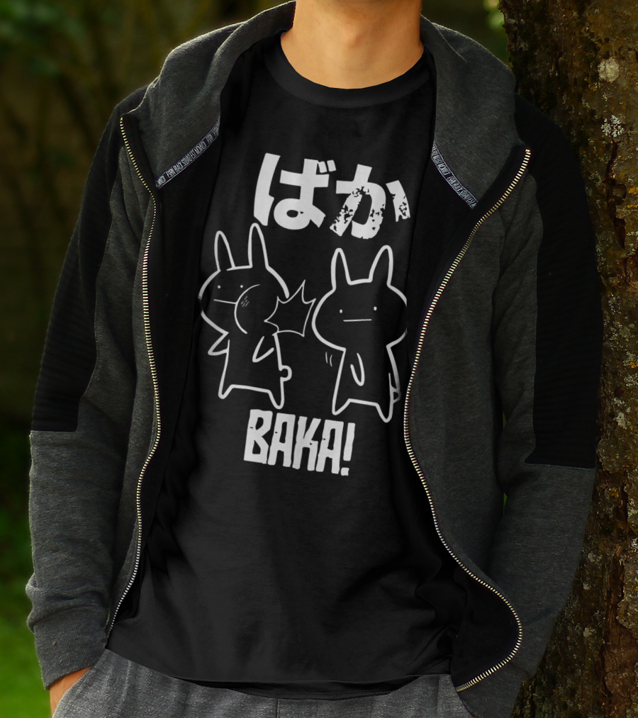 Baka Cute Anime Manga Japanese Word Funny Comic Style Characters T-Shirt