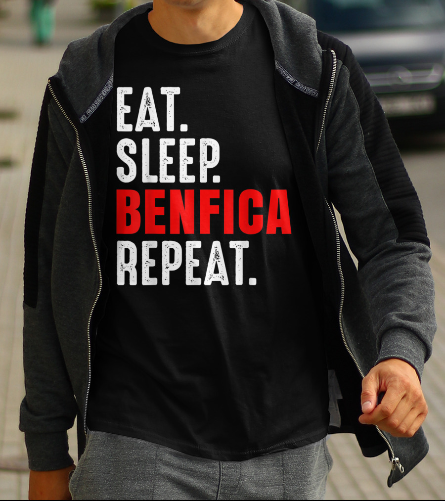 Eat Sleep BENFICA Repeat Soccer Football Fans Portugal T-Shirt
