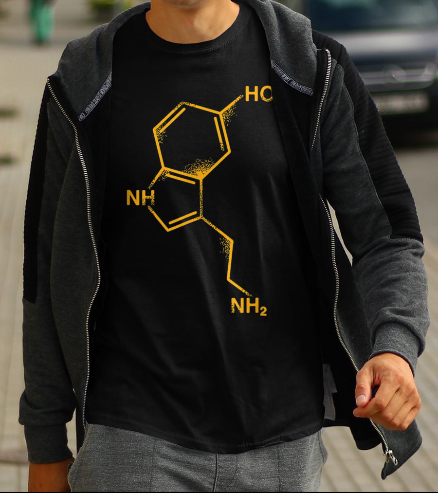 Happiness Serotonin Molecule Chemistry Science T-Shirt