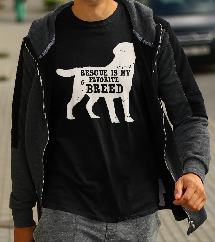 Adopt A Dog Rescue Is My Favorite Breed T-Shirt