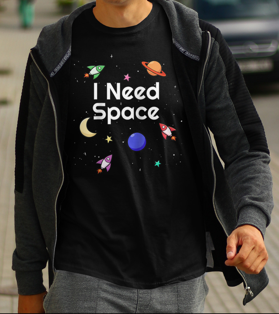I Need Space Planets Solar System Science Rockets Raglan Baseball T-Shirt