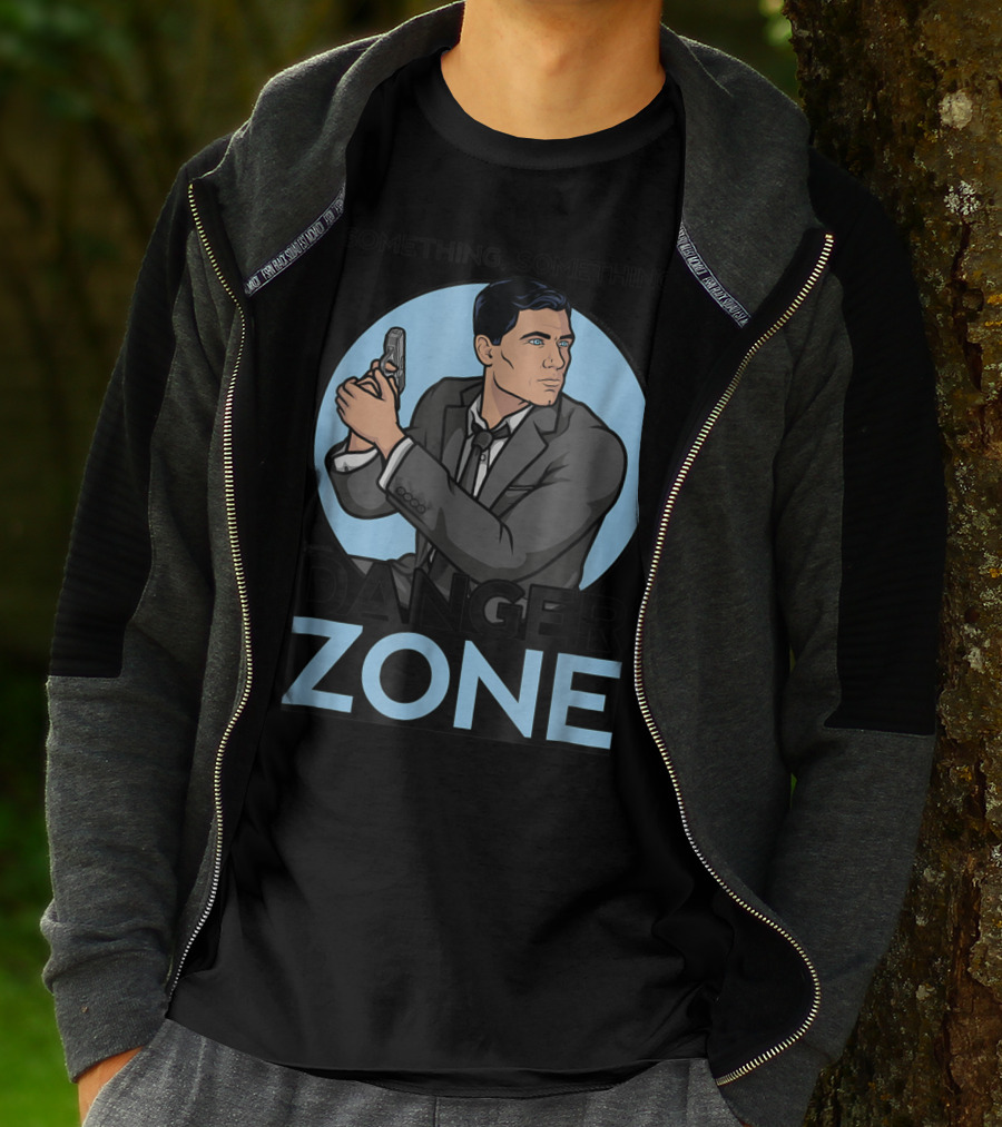 Archer Something Something Danger Zone Agent With Gun T-Shirt