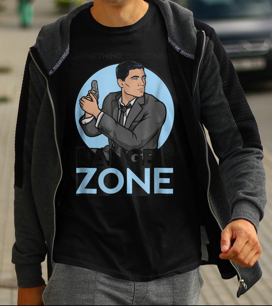 Archer Something Something Danger Zone Agent With Gun T-Shirt