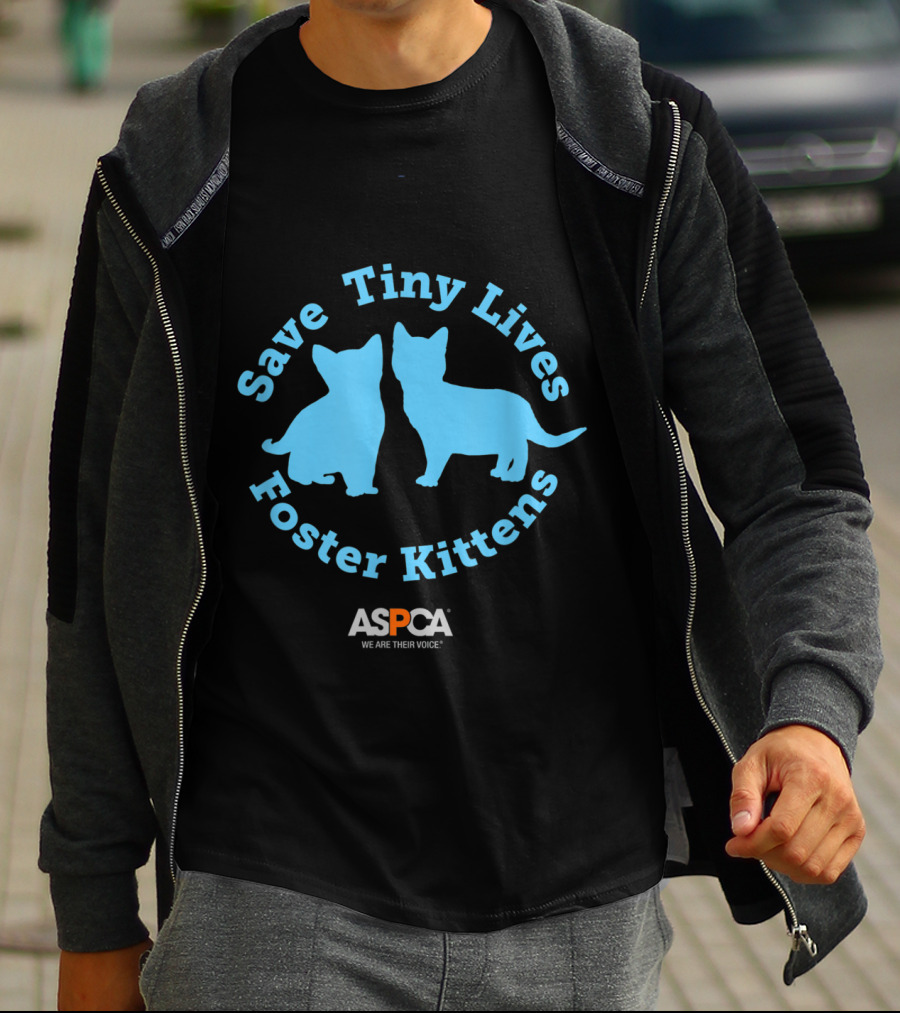 ASPCA Save Tiny Lives Foster Kittens Blue T-Shirt