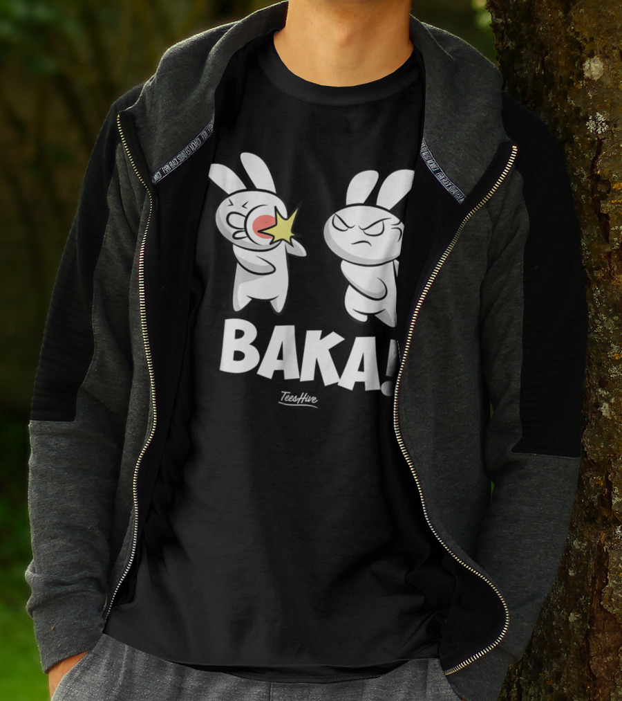 Baka Anime Rabbit Slap Funny Japanese Anime Lover T-Shirt