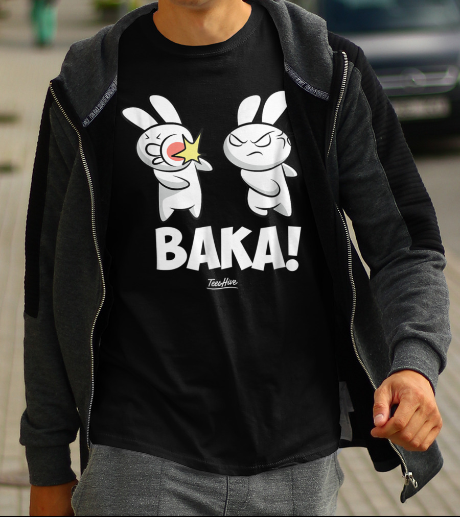 Baka Anime Rabbit Slap Funny Japanese Anime Lover T-Shirt