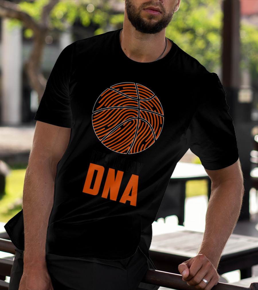 It's In My DNA Basketball Fingerprint Circle T-Shirt