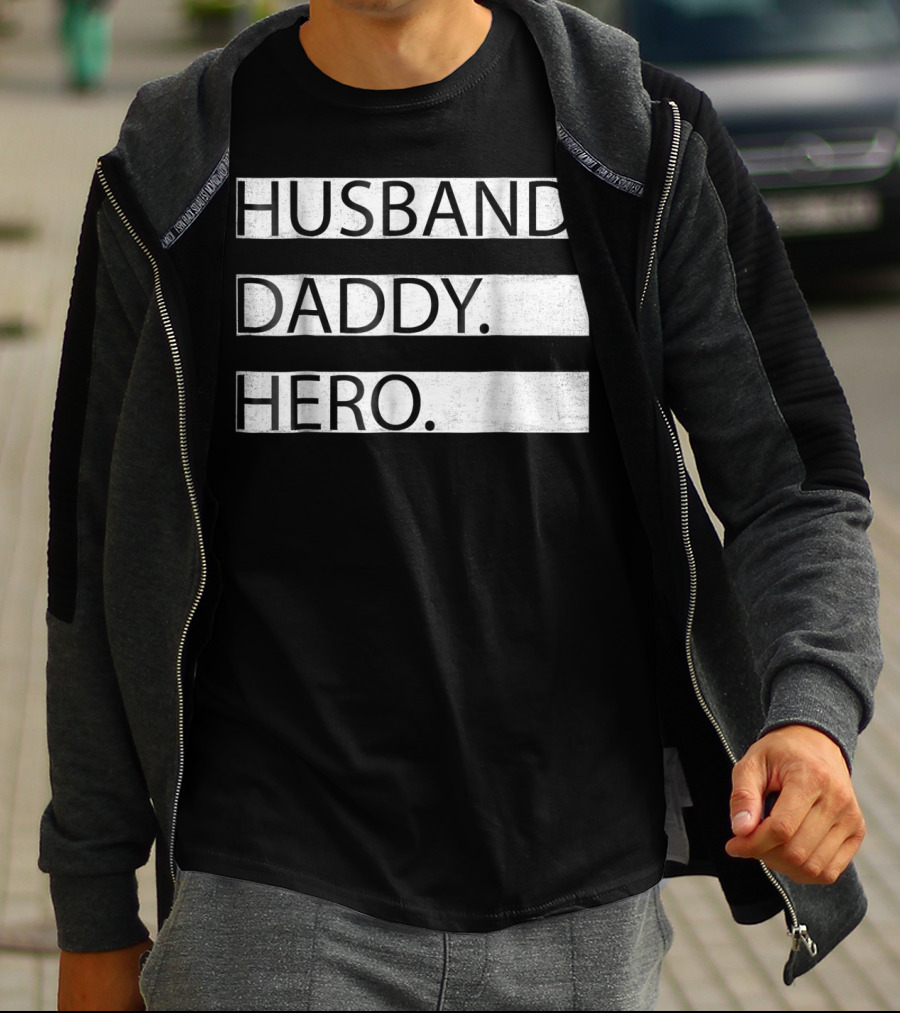 Husband Daddy Hero Number 1 Dad T-Shirt