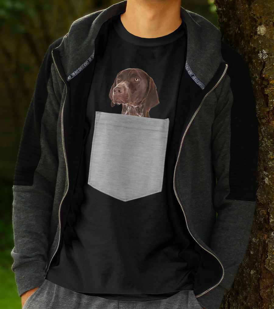 German Shorthair Pointer Dog In Your Pocket T-Shirt