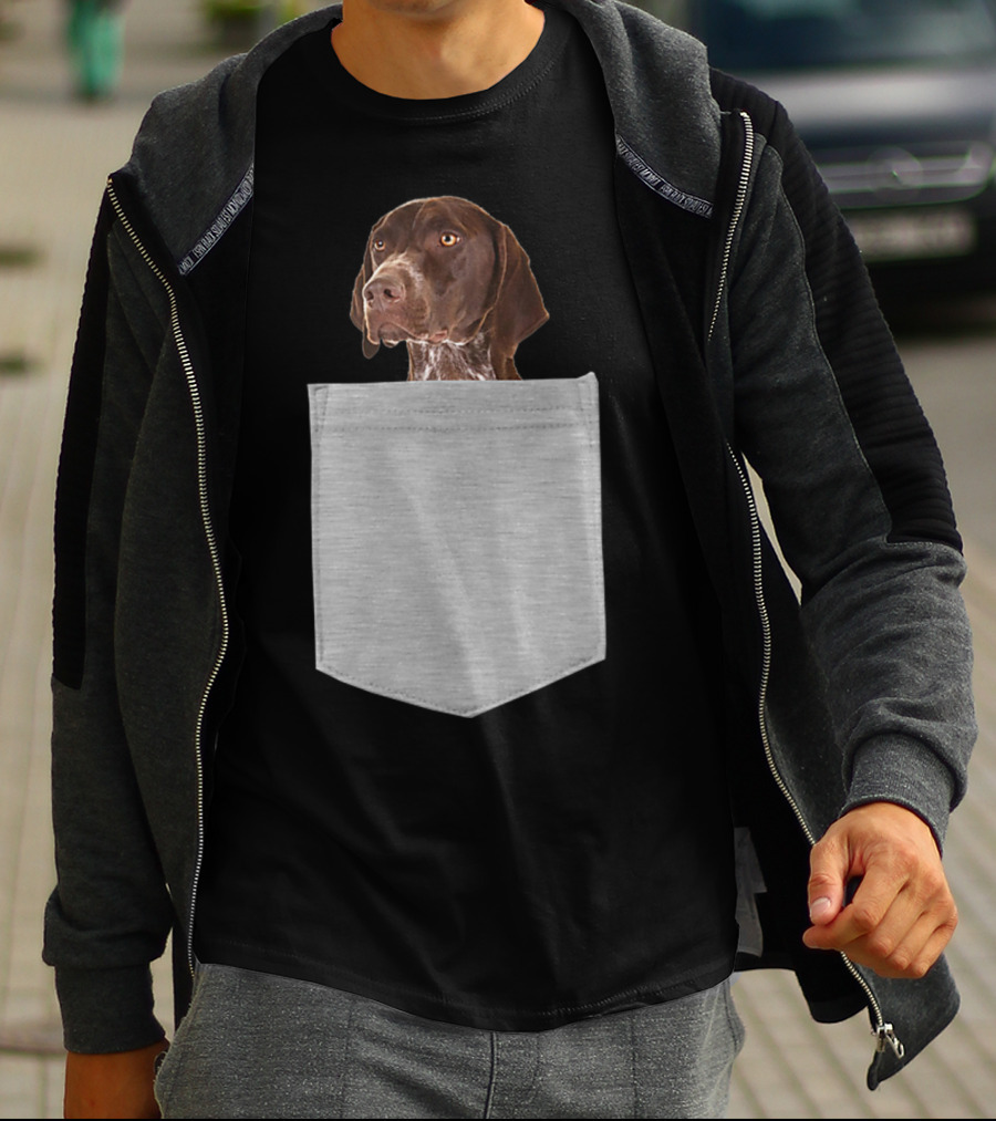 German Shorthair Pointer Dog In Your Pocket T-Shirt