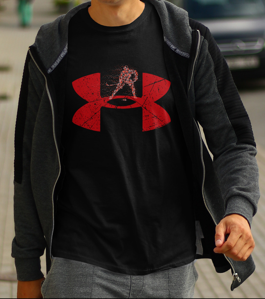 Under Armour Hockey Logo Player Silhouette T-Shirt