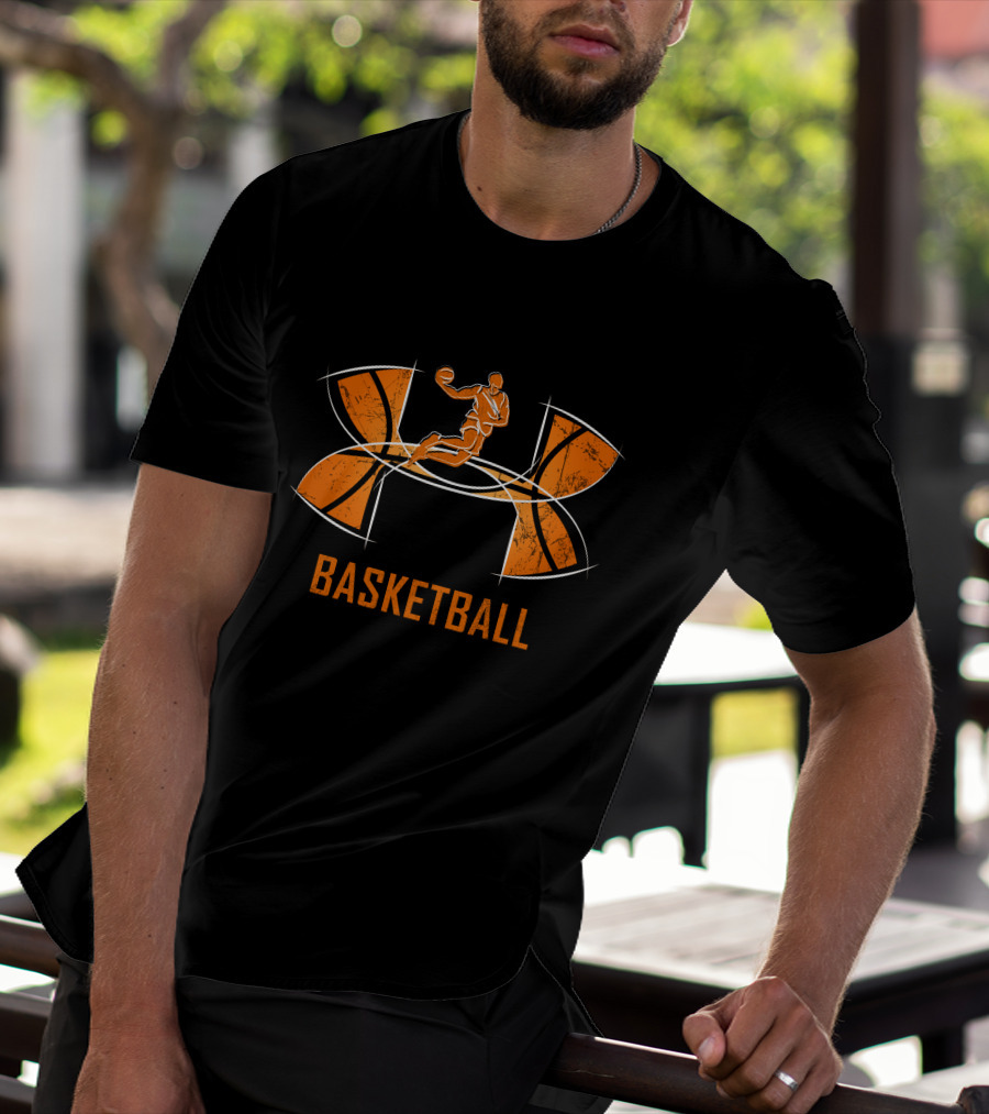 BK1511 Under Armour Basketball Player Orange T-Shirt