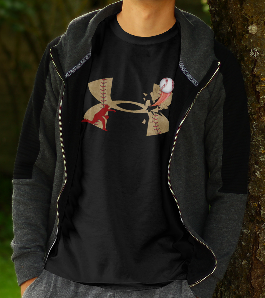 Under Armour Baseball Impact Logo With Pitcher And Breaking Ball T-Shirt