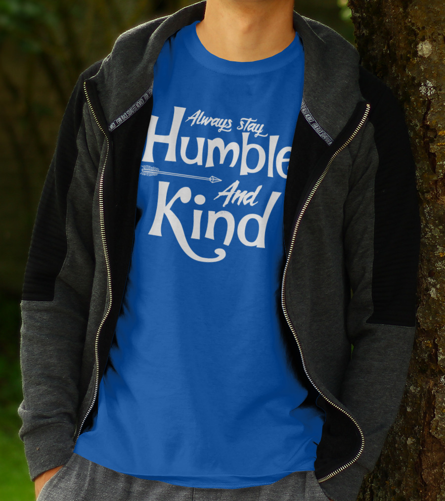 Always Stay Humble And Kind Arrow Motif T-Shirt