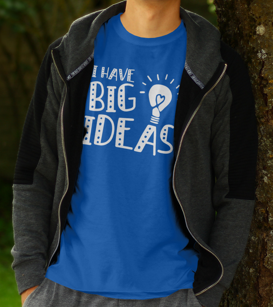 I HAVE BIG IDEAS Light Bulb Heart T-Shirt