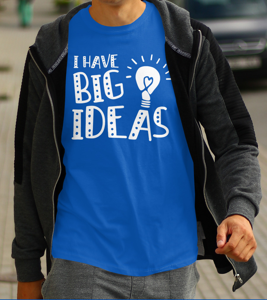 I HAVE BIG IDEAS Light Bulb Heart T-Shirt
