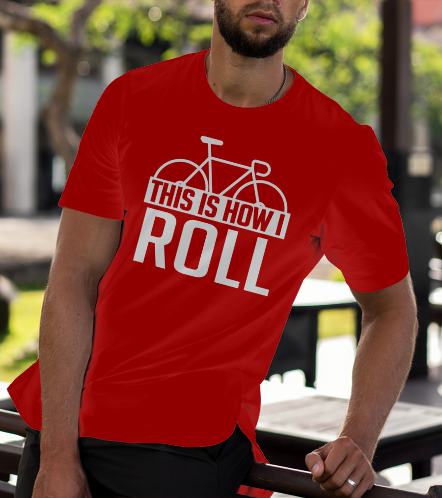 Bike This Is How I Roll Bicycle Outline T-Shirt