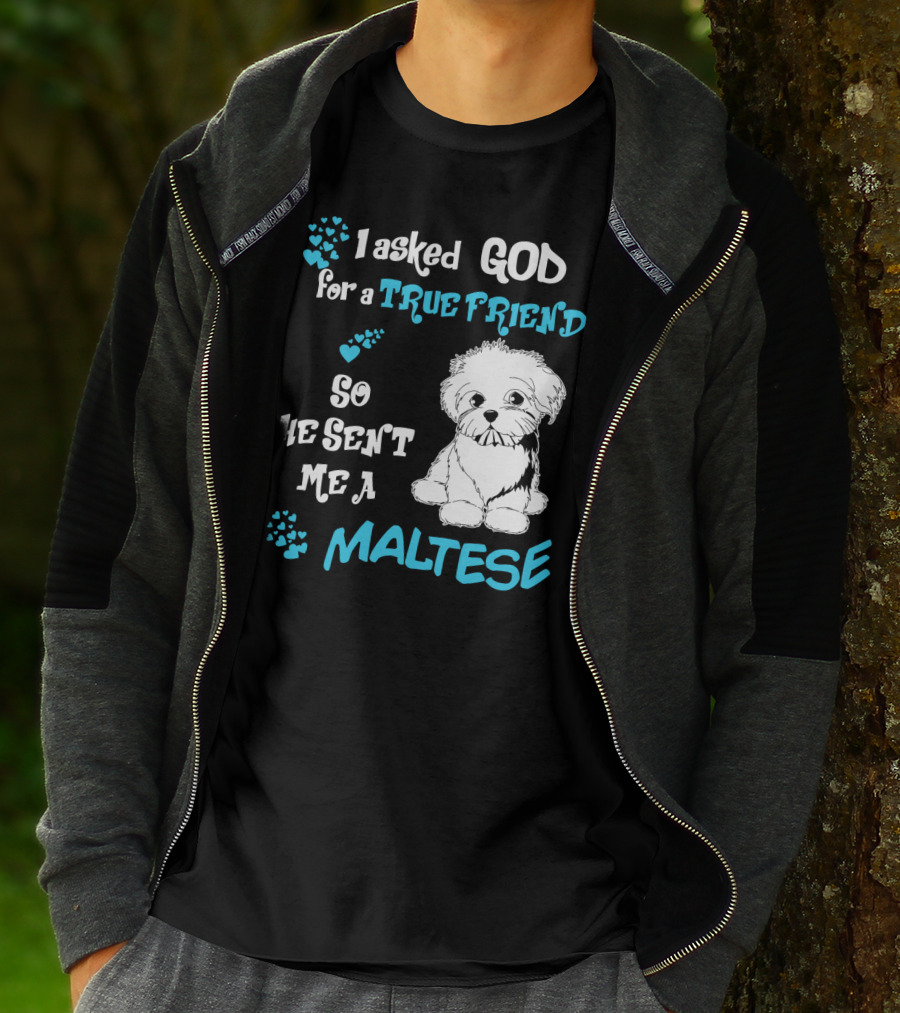 God Sent Me A True Friend Maltese Dog So He Sent Me A Maltese T-Shirt
