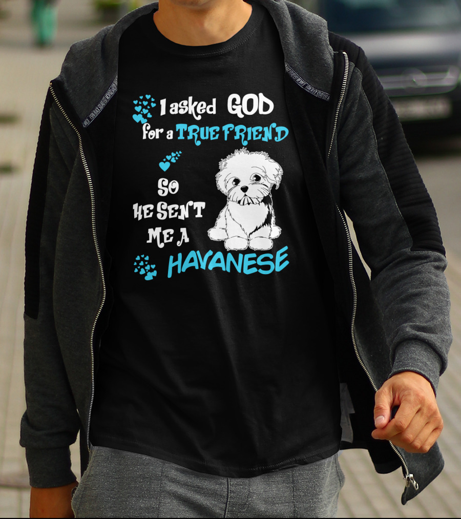 I Asked God For A True Friend So He Sent Me A Havanese T-Shirt