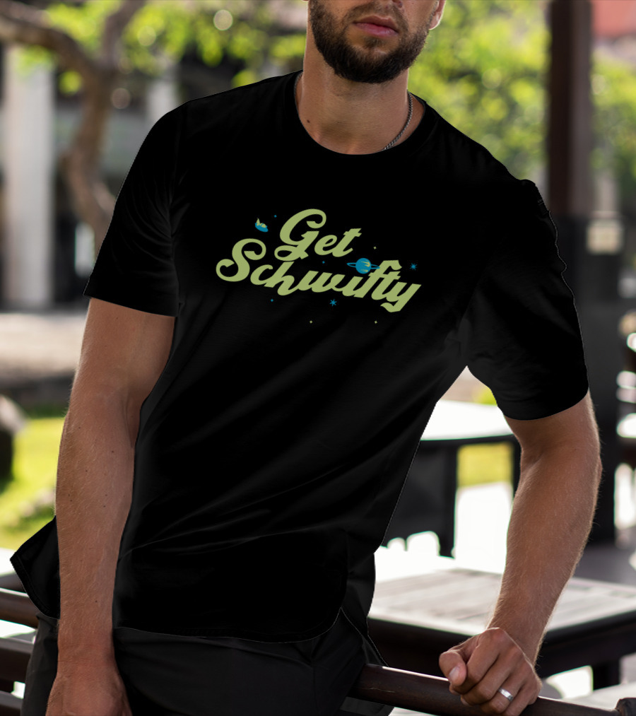Get Schwifty Cosmic Adventure With Spaceship And Stars T-Shirt