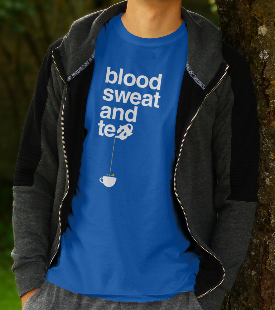 Blood Sweat And Tea Teapot To Cup Pouring T-Shirt