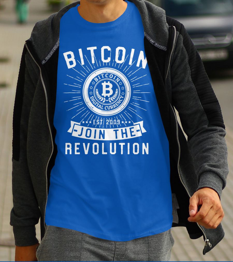 Bitcoin Digital Currency Est 2009 Join The Revolution T-Shirt