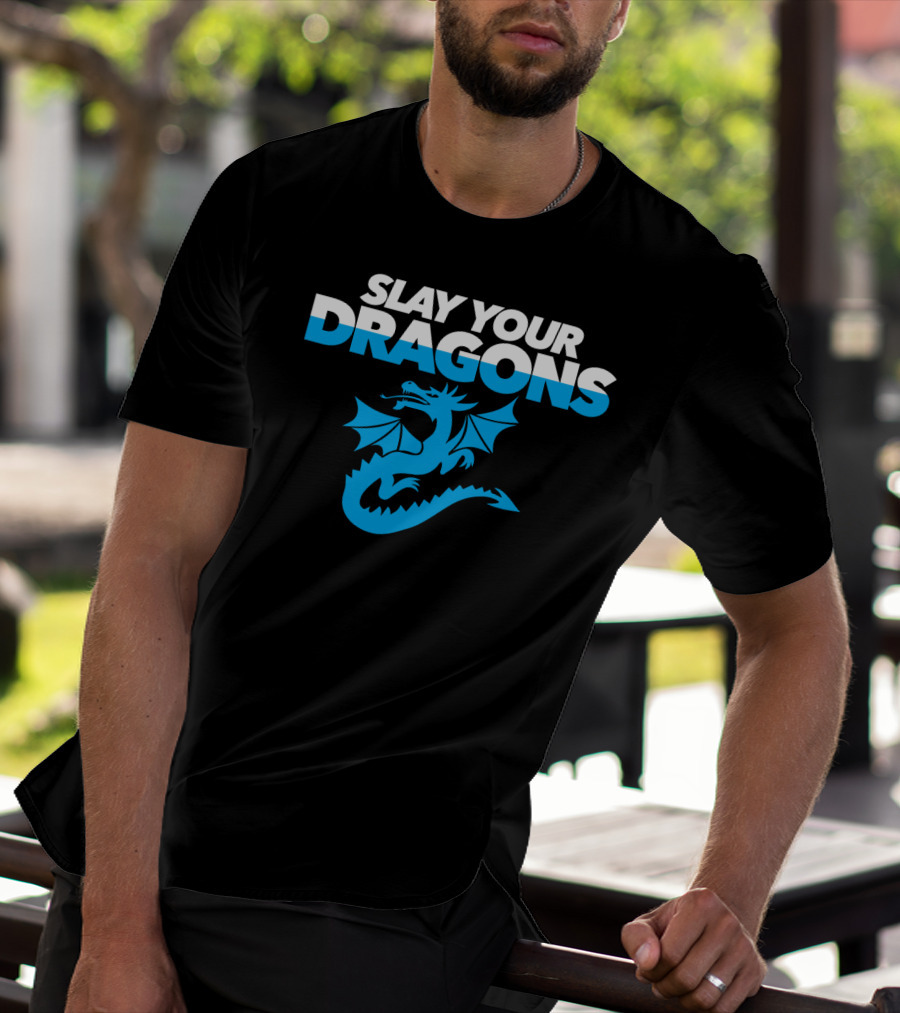 SLAY YOUR DRAGONS Blue Dragon T-Shirt
