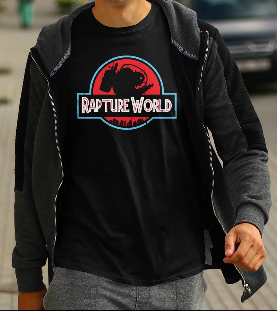 Rapture World Bioshock Jurassic Park Crossover T-Shirt