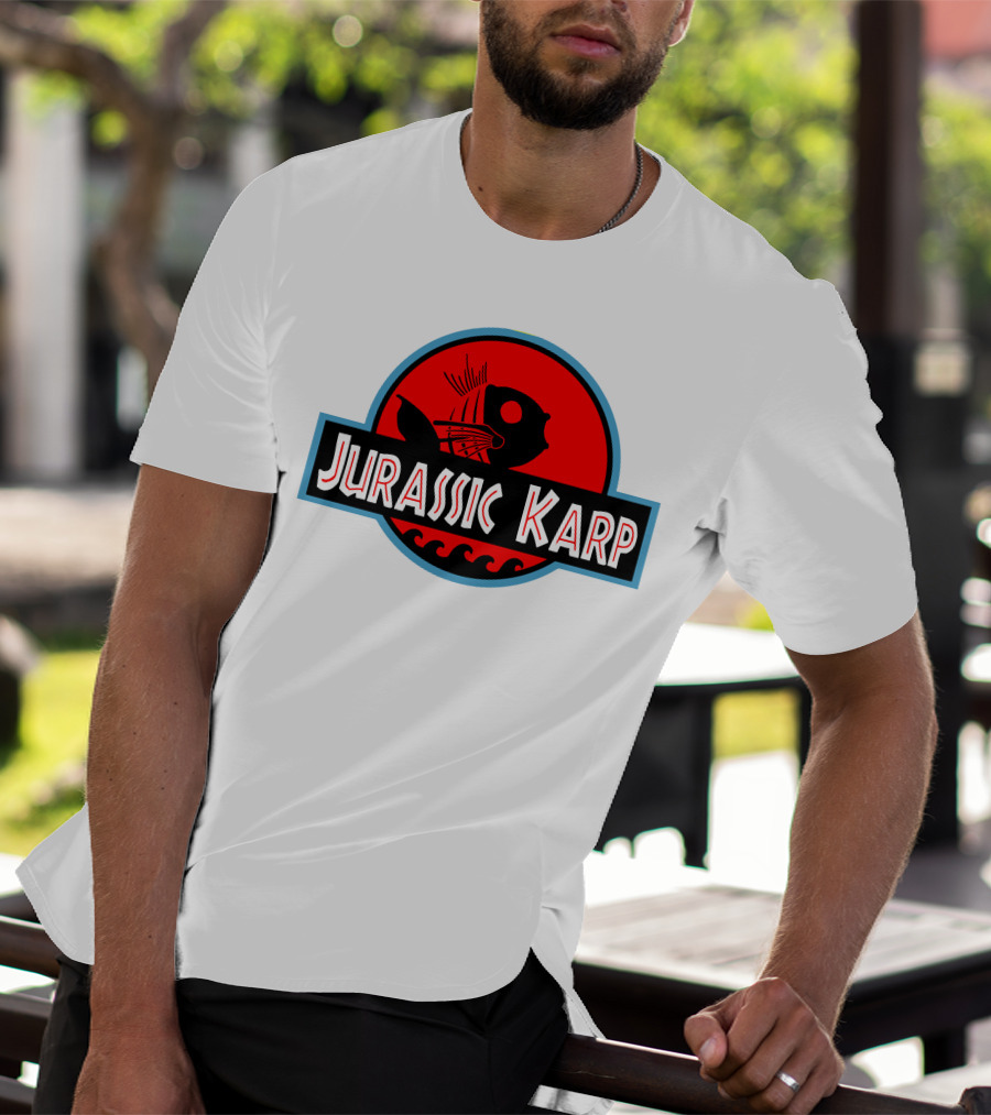 Jurassic Karp Dinosaur Fish Meme Crossover Circle T-Shirt