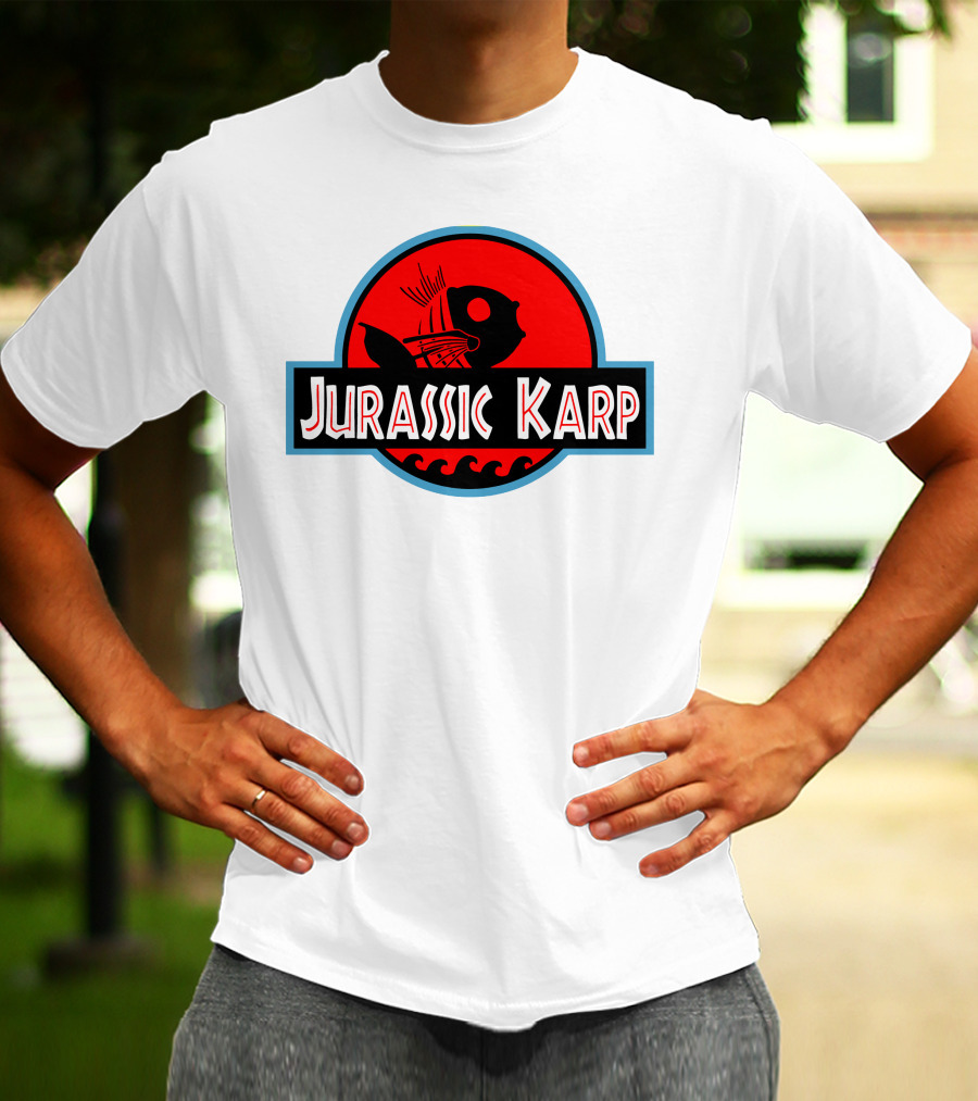 Jurassic Karp Dinosaur Fish Meme Crossover Circle T-Shirt