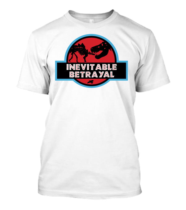 Inevitable Betrayal Dinosaur Logo Red And Black T-Shirt