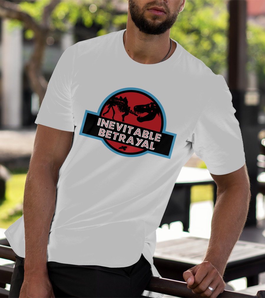 Inevitable Betrayal Dinosaur Logo Red And Black T-Shirt