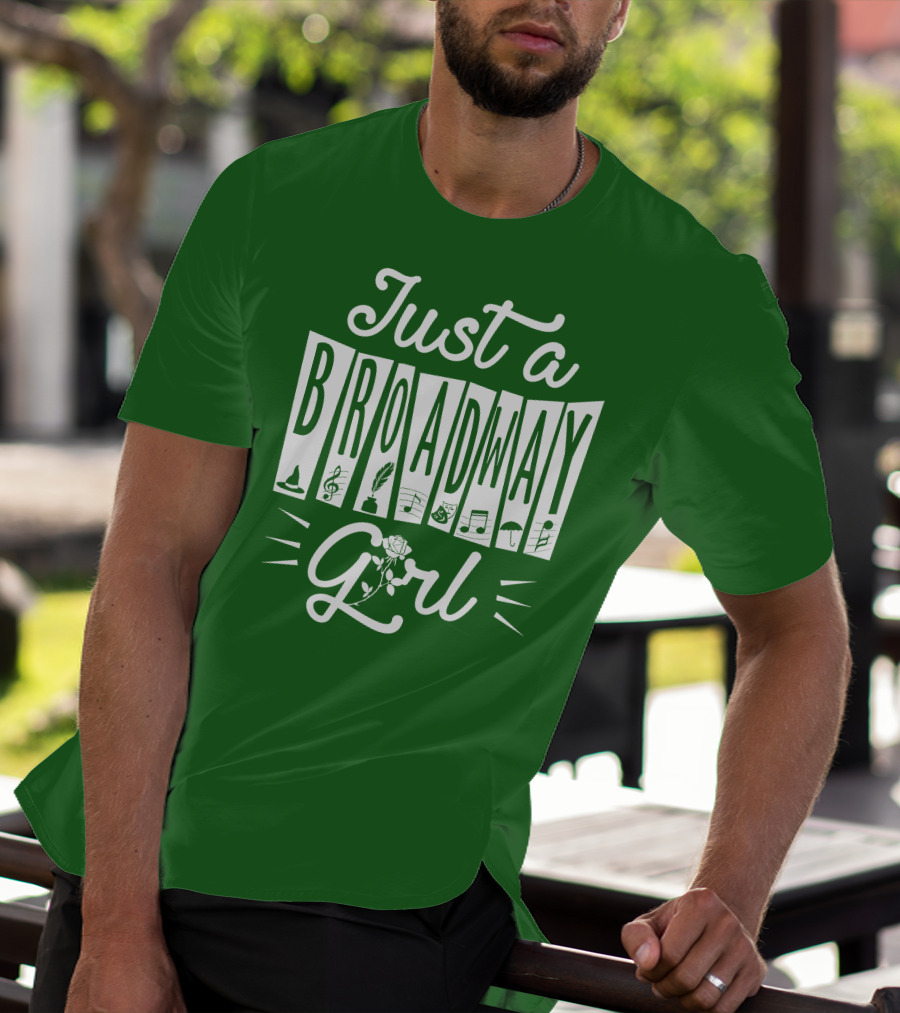 Just A Broadway Girl Wizard Music Rose Notes T-Shirt