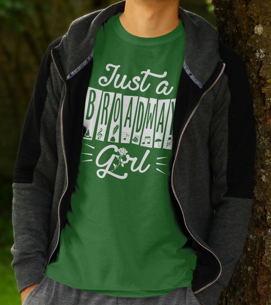 Just A Broadway Girl Wizard Music Rose Notes T-Shirt