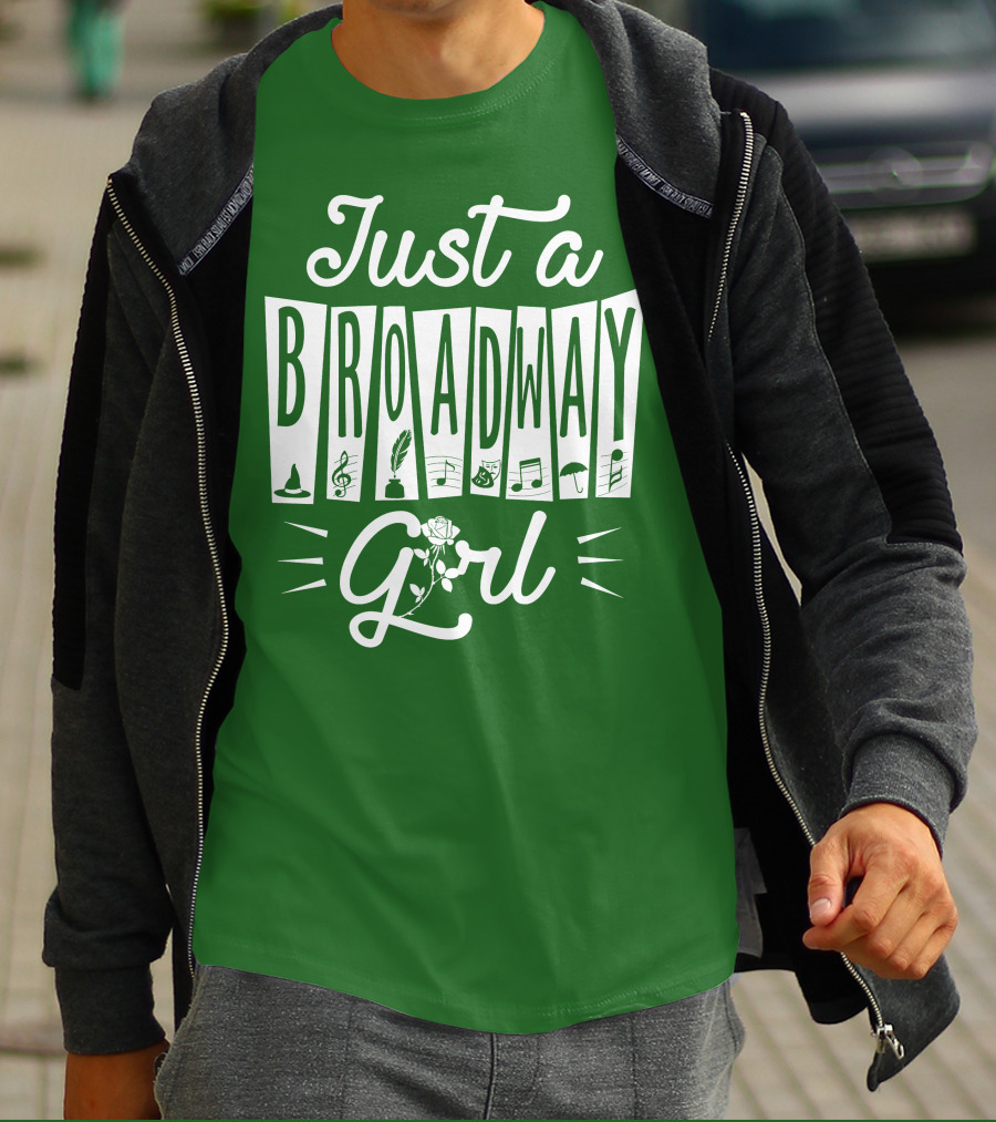 Just A Broadway Girl Wizard Music Rose Notes T-Shirt