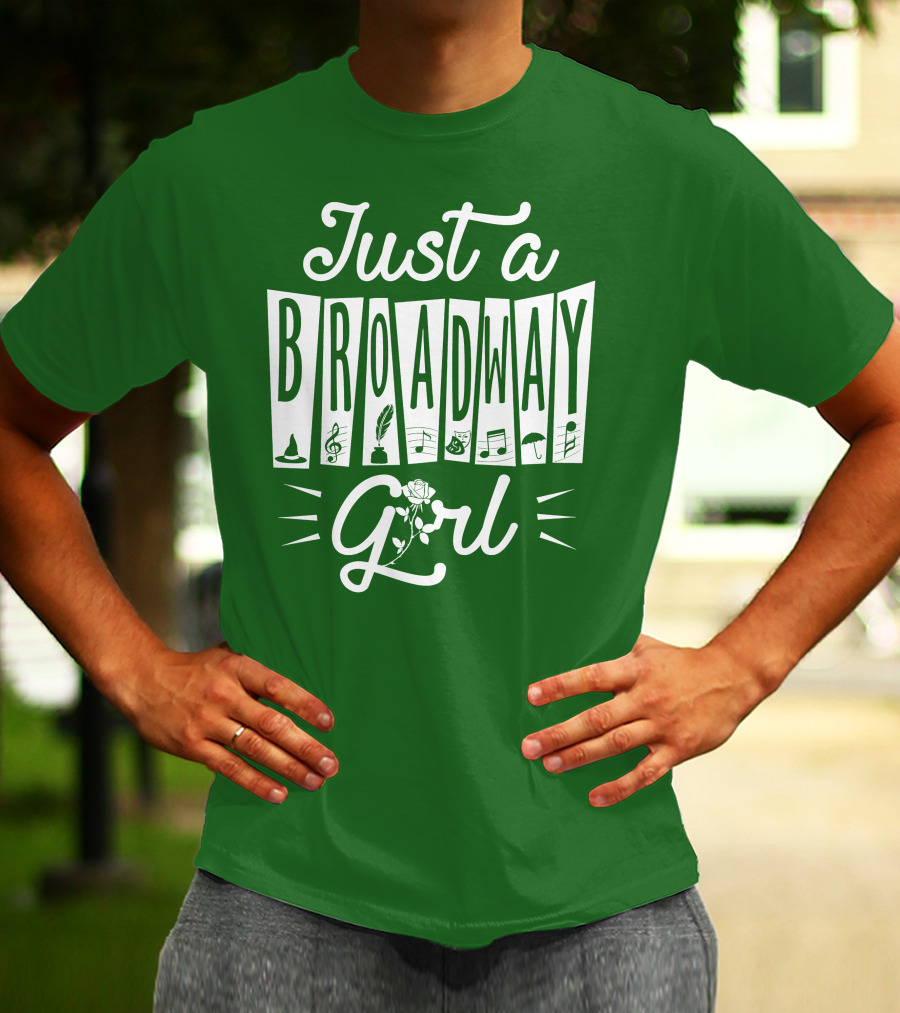 Just A Broadway Girl Wizard Music Rose Notes T-Shirt