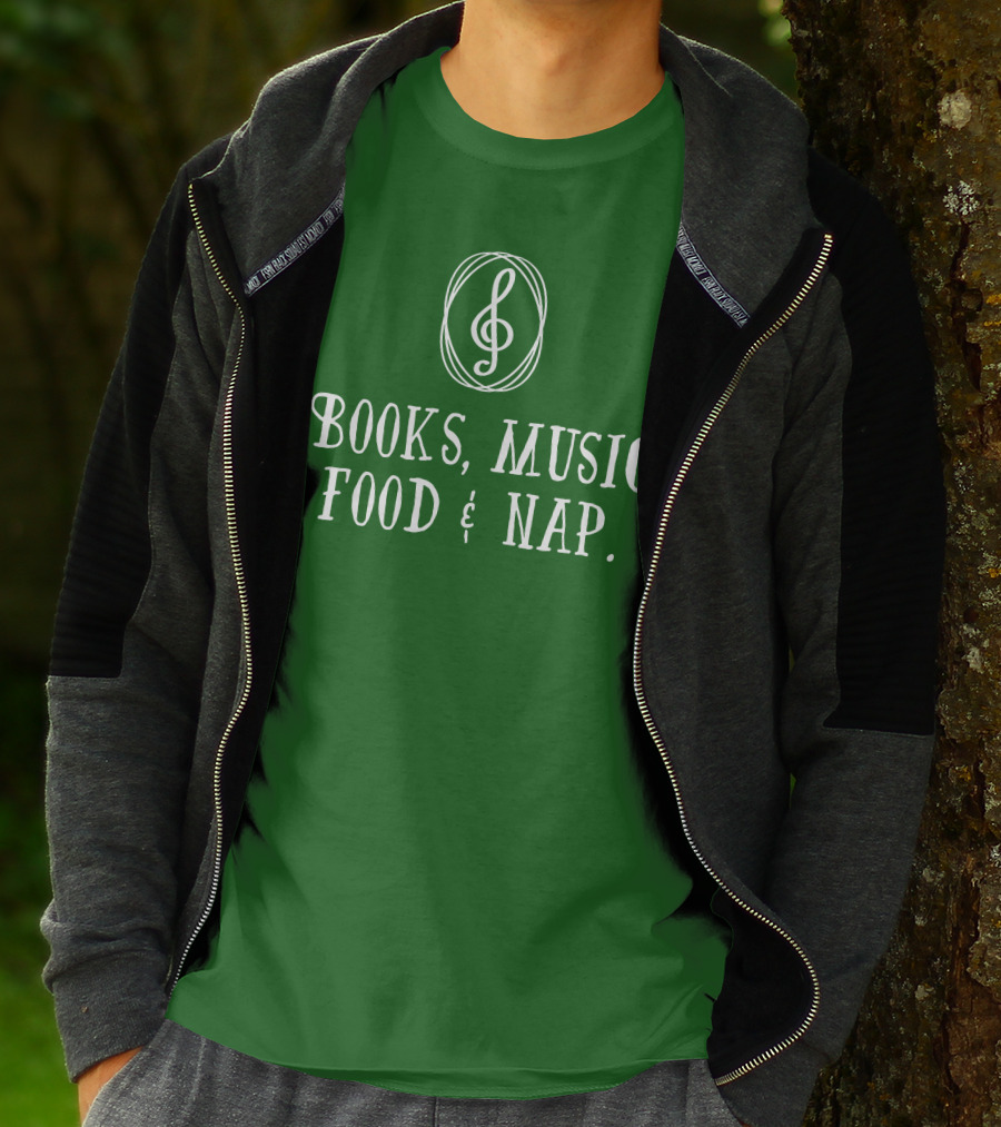 Books Music Food And Nap T-Shirt