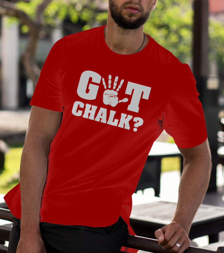 Got Chalk Question Handprint Motif T-Shirt