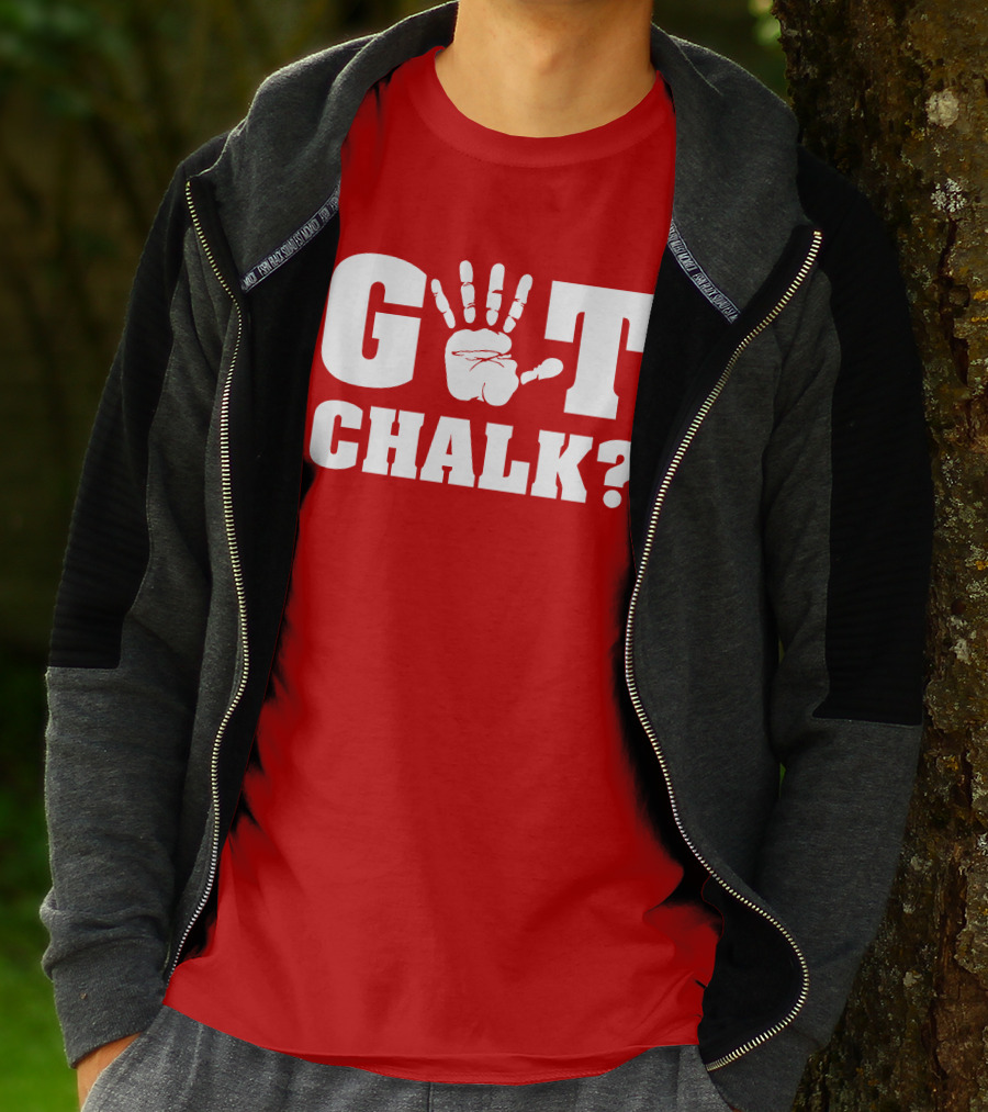 Got Chalk Question Handprint Motif T-Shirt